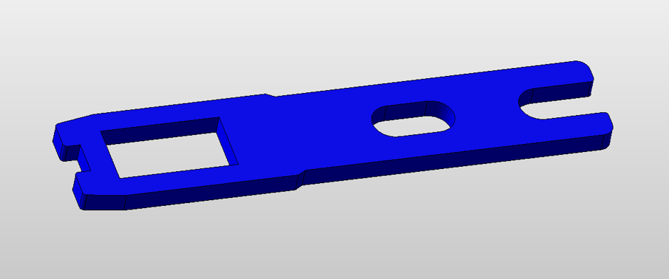 3D CAD model of the recreated flat component